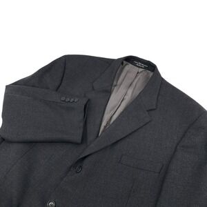 Andrew‎ Fezza Mens Size 48R Charcoal Gray Lambswool Cashmere Blazer Sport Coat